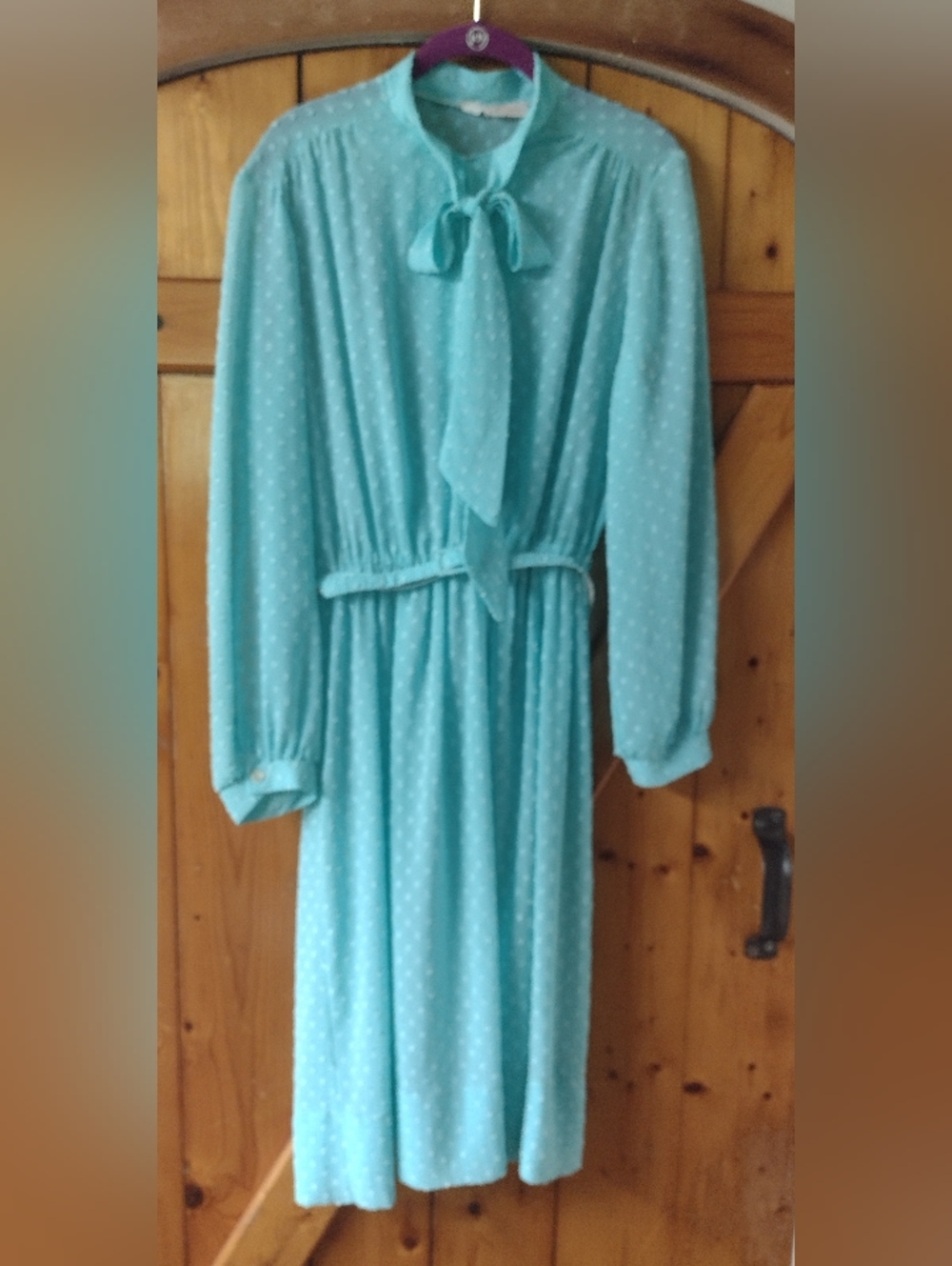 Light Blue Vintage Blauson Midi Dress 12 14